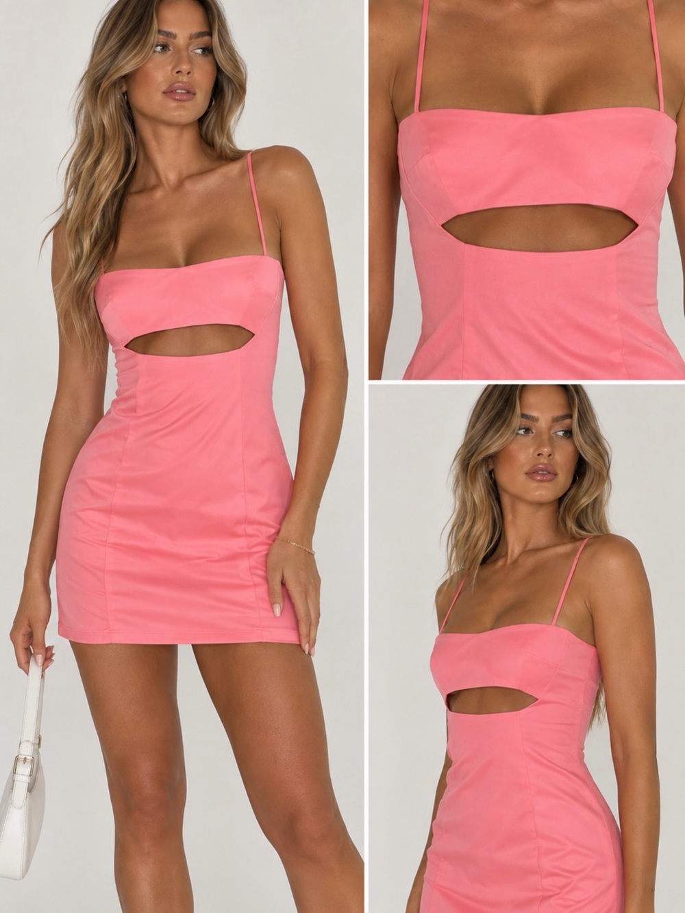 White Fox Boutique Pink Bodycon Mini Dress Size Medium— NWT